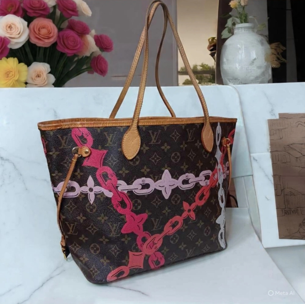 SOLD✅️LOUIS VUITTON Neverfull MM LIMITED EDITION✨️ Nautical Bay Print Tote Bag - Picture 4 of 17